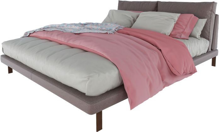 Modern Bed With Pillow